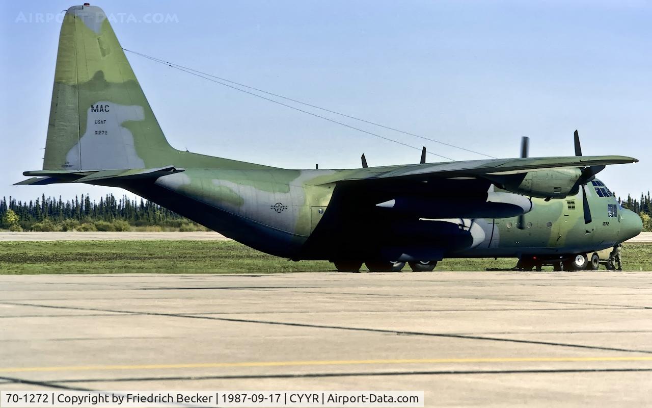 70-1272, 1970 Lockheed C-130E-LM Hercules C/N 382-4426, transient at CFB Goose Bay
