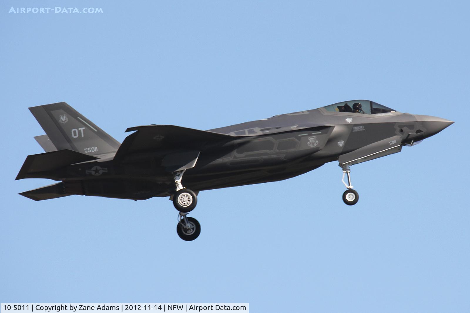 10-5011, 2012 Lockheed Martin F-35A Lightning II C/N AF-23, Landing at Navy Fort Worth