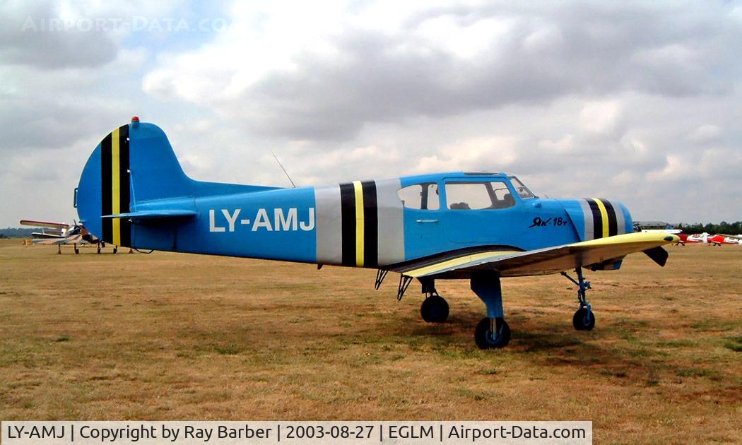 LY-AMJ, 1981 Yakovlev Yak-18T C/N 22202047812, Yakovlev Yak-18T [22202047812] White Waltham~G 27/08/2003
