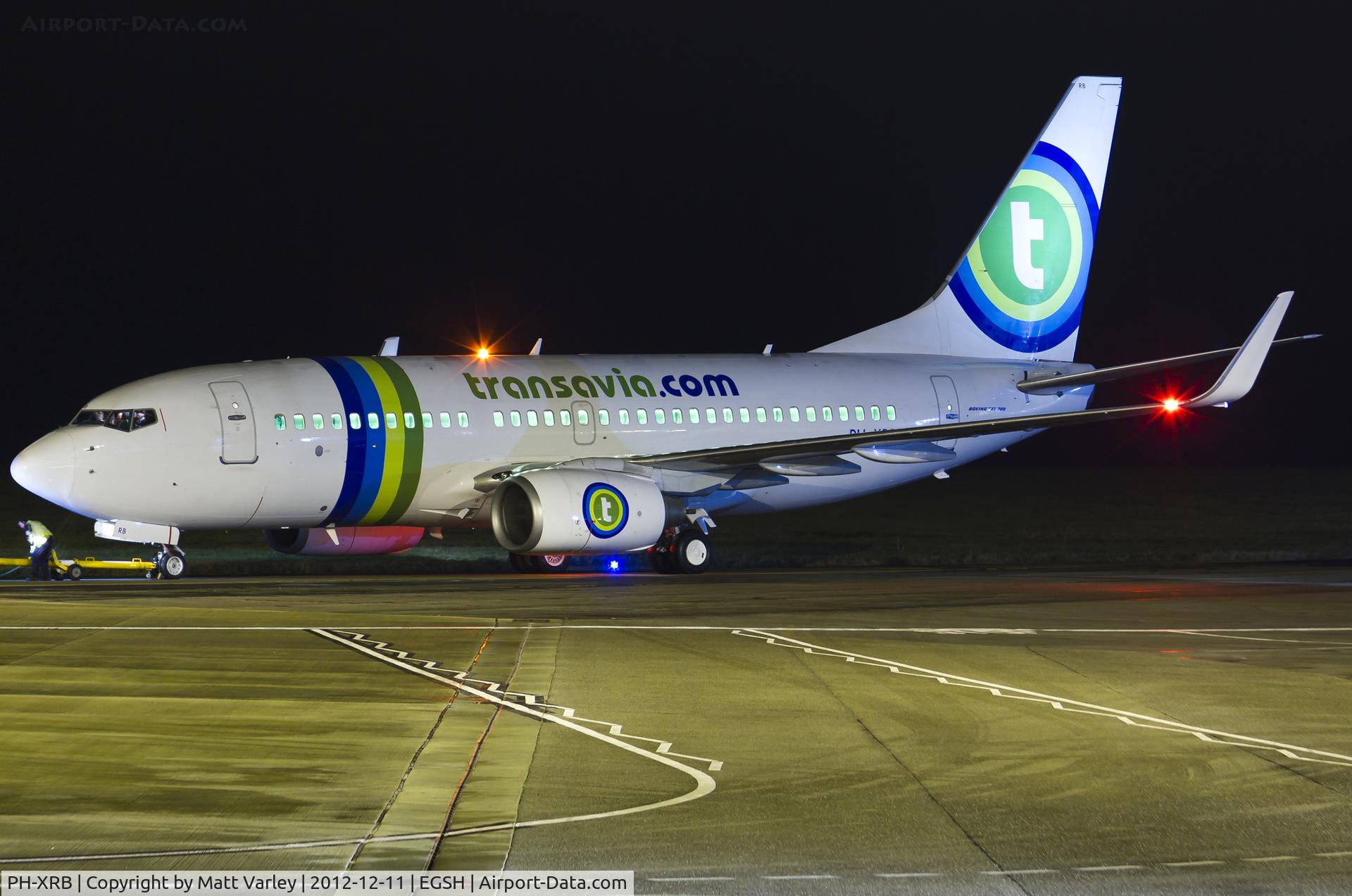 PH-XRB, 2003 Boeing 737-7K2 C/N 28256, Pushed back from stand 6 at a misty and freexing EGSH.