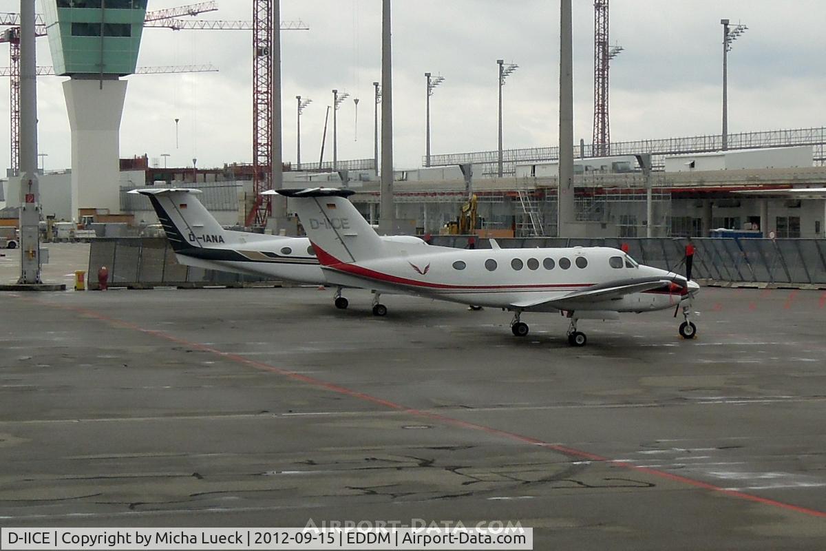D-IICE, 1977 Beech 200 Super King Air C/N BB-269, D-IANA in the background