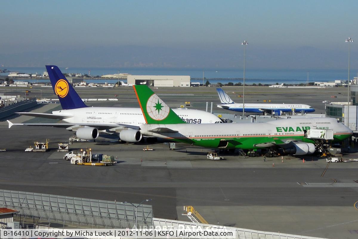 B-16410, 1997 Boeing 747-45E C/N 29061, The two big birds next to each other