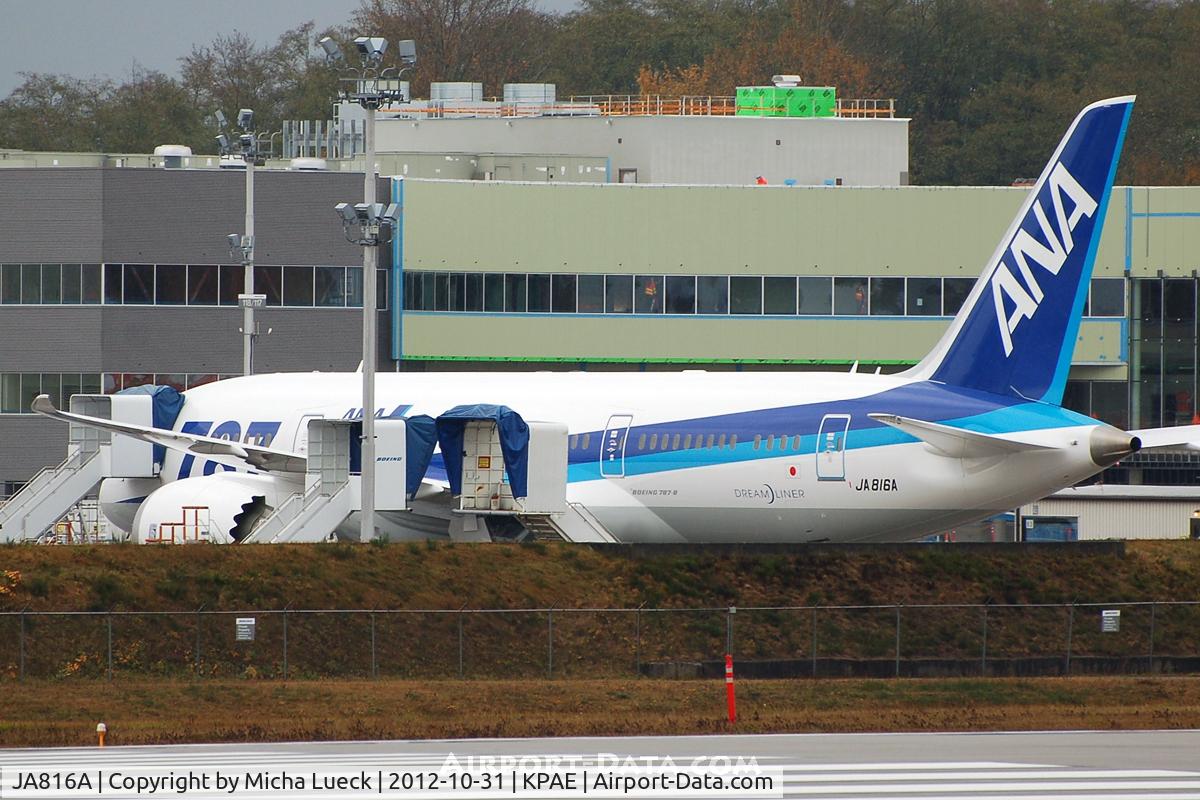 JA816A, 2012 Boeing 787-8 Dreamliner C/N 34507, At Everett