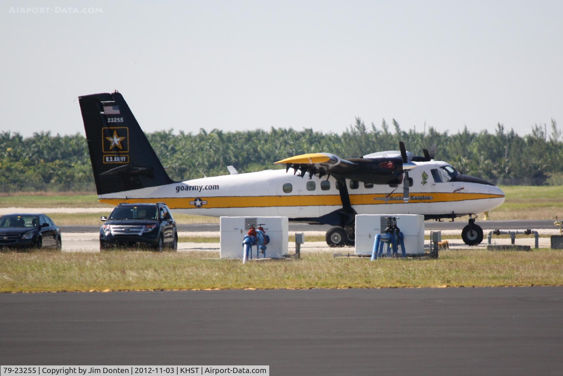 79-23255, 1979 De Havilland Canada UV-18A Twin Otter C/N 680, De Havilland UV-18A Twin Otter (79-23255) of the US Army Golden Knights sits on the ramp at Wings over Homestead