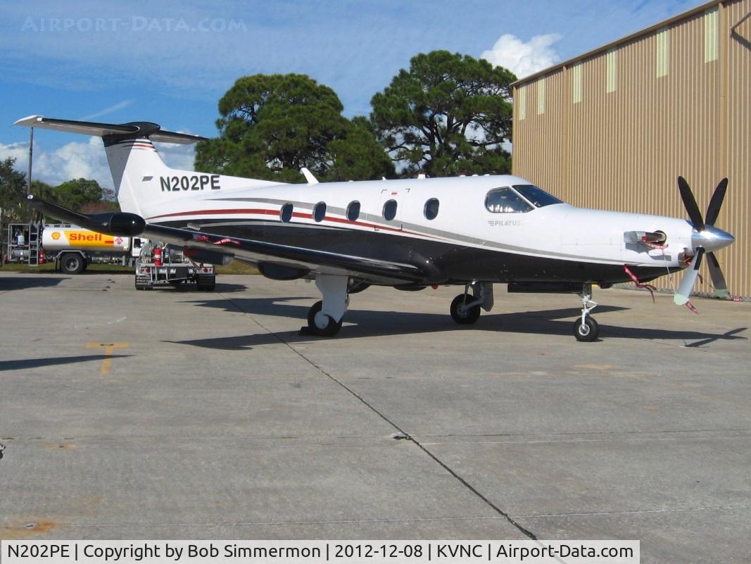 N202PE, 2010 Pilatus PC-12/47E C/N 1202, On the ramp at Venice, FL
