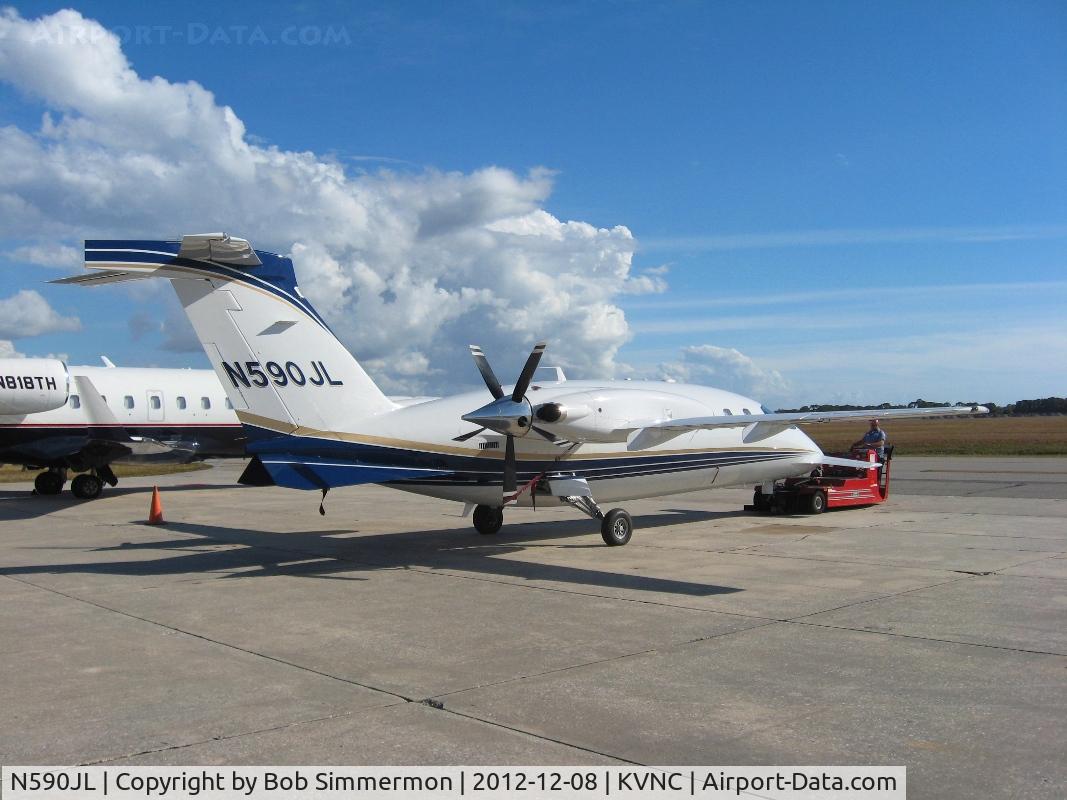 N590JL, 1992 Piaggio P-180 Avanti C/N 1014, On the ramp at Venice, FL