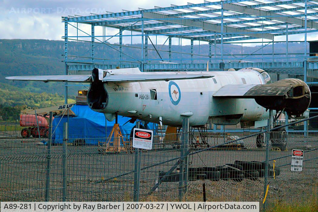 A89-281, Lockheed SP-2H Neptune C/N 726-7281, Lockheed SP-2H Neptune [726-7281] Wollongong-Illawarra Regional~VH 27/03/2007. Seen here undergoing rebuild.