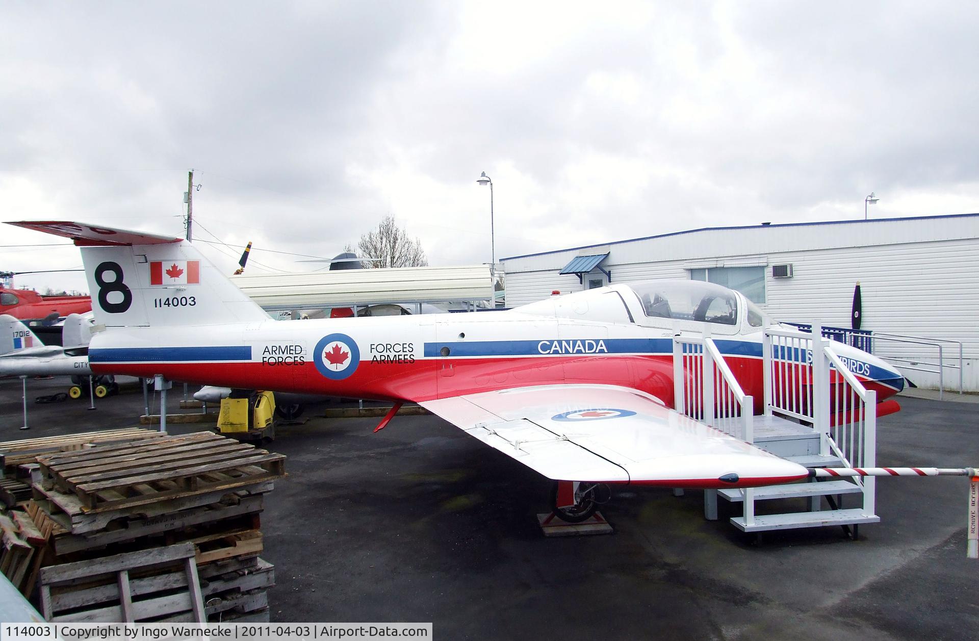 114003, 1970 Canadair CT-114 Tutor C/N 1003, Canadair CT-114 Tutor at the Canadian Museum of Flight, Langley BC