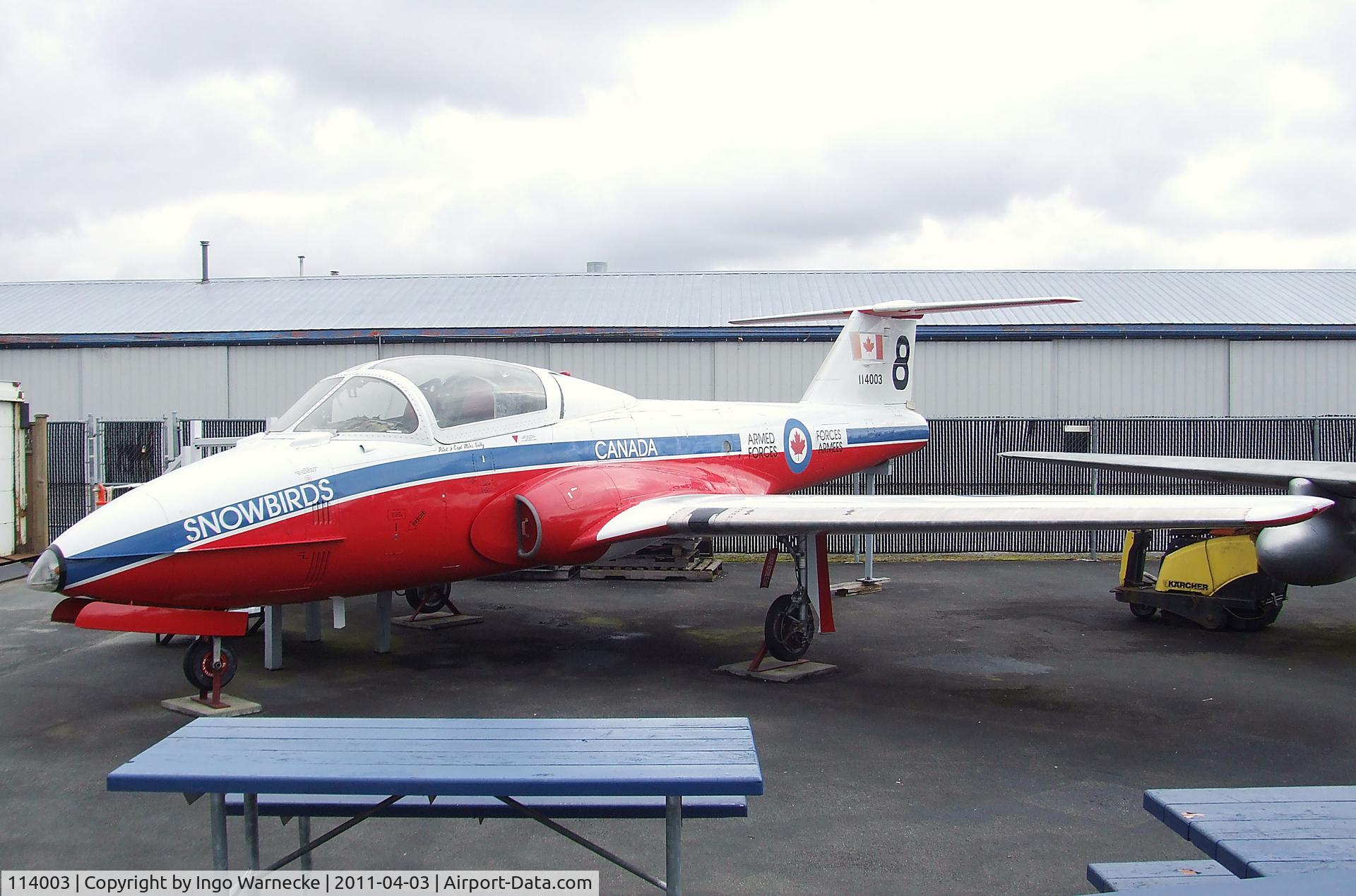 114003, 1970 Canadair CT-114 Tutor C/N 1003, Canadair CT-114 Tutor at the Canadian Museum of Flight, Langley BC