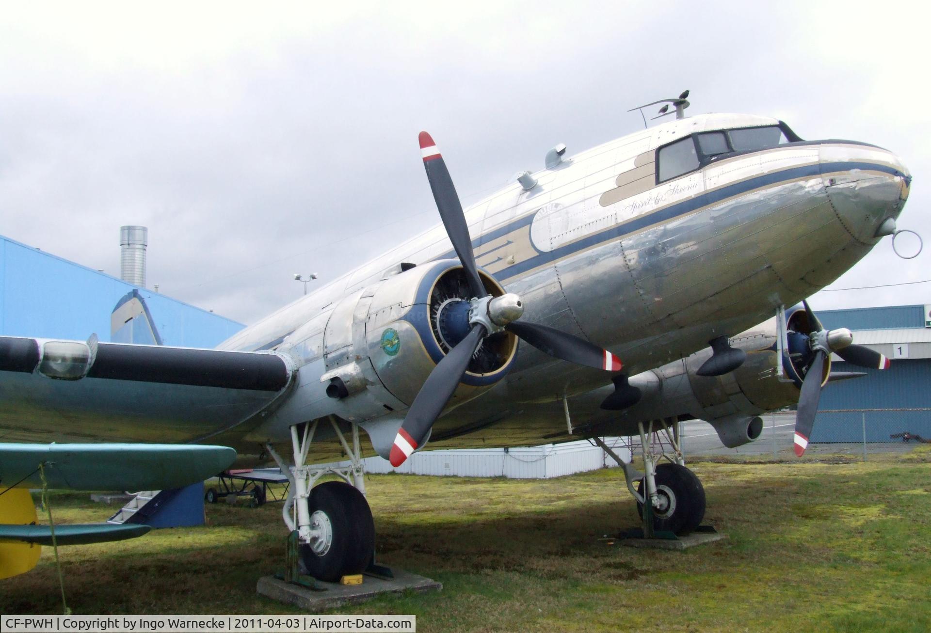 CF-PWH, 1940 Douglas C-49H-DO C/N 2198, Douglas C-49H (DC-3 used by USAAF) at the Canadian Museum of Flight, Langley BC
