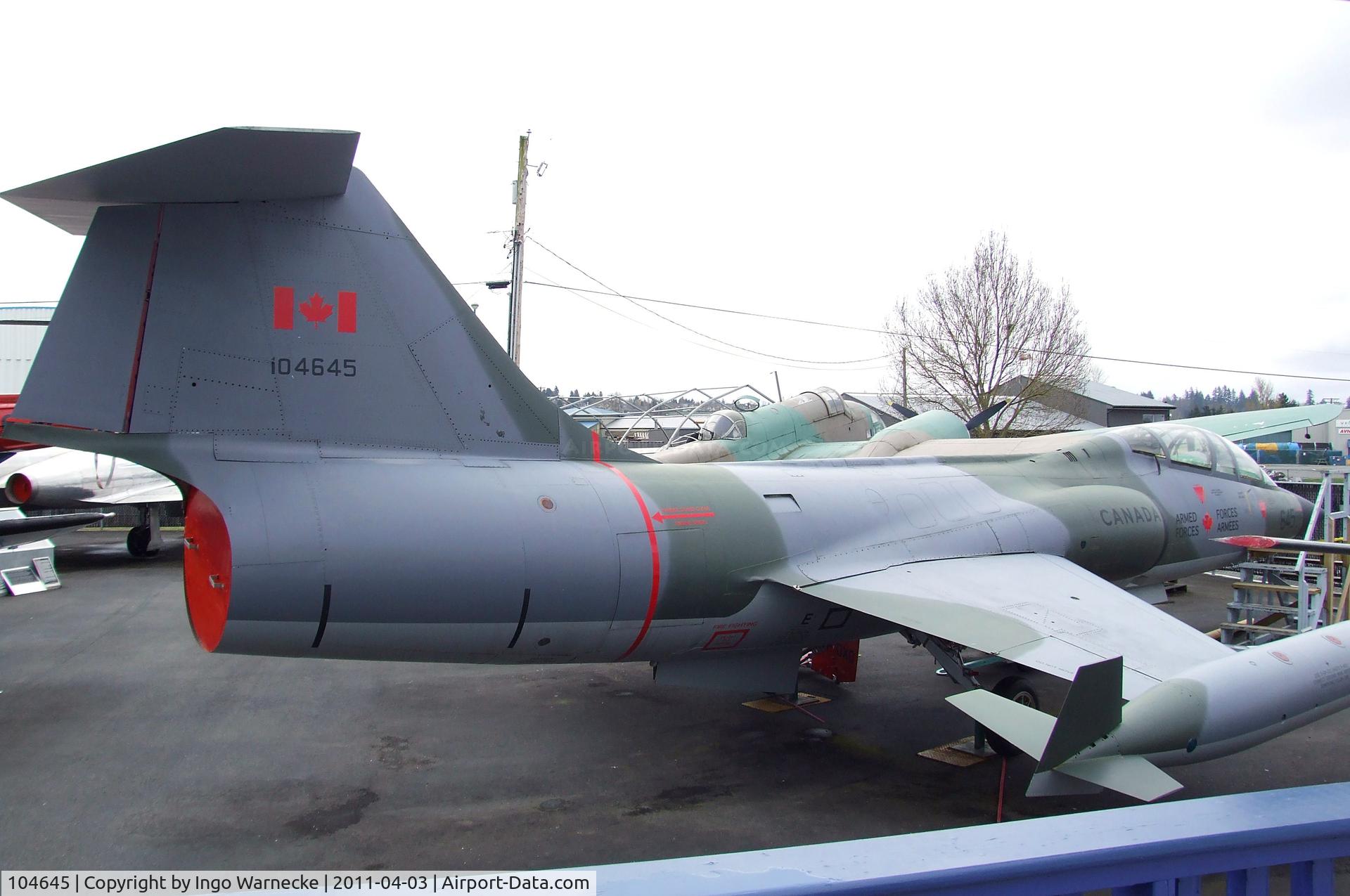 104645, Lockheed CF-104D Starfighter C/N 583A-5315, Lockheed CF-104D Starfighter at the Canadian Museum of Flight, Langley BC