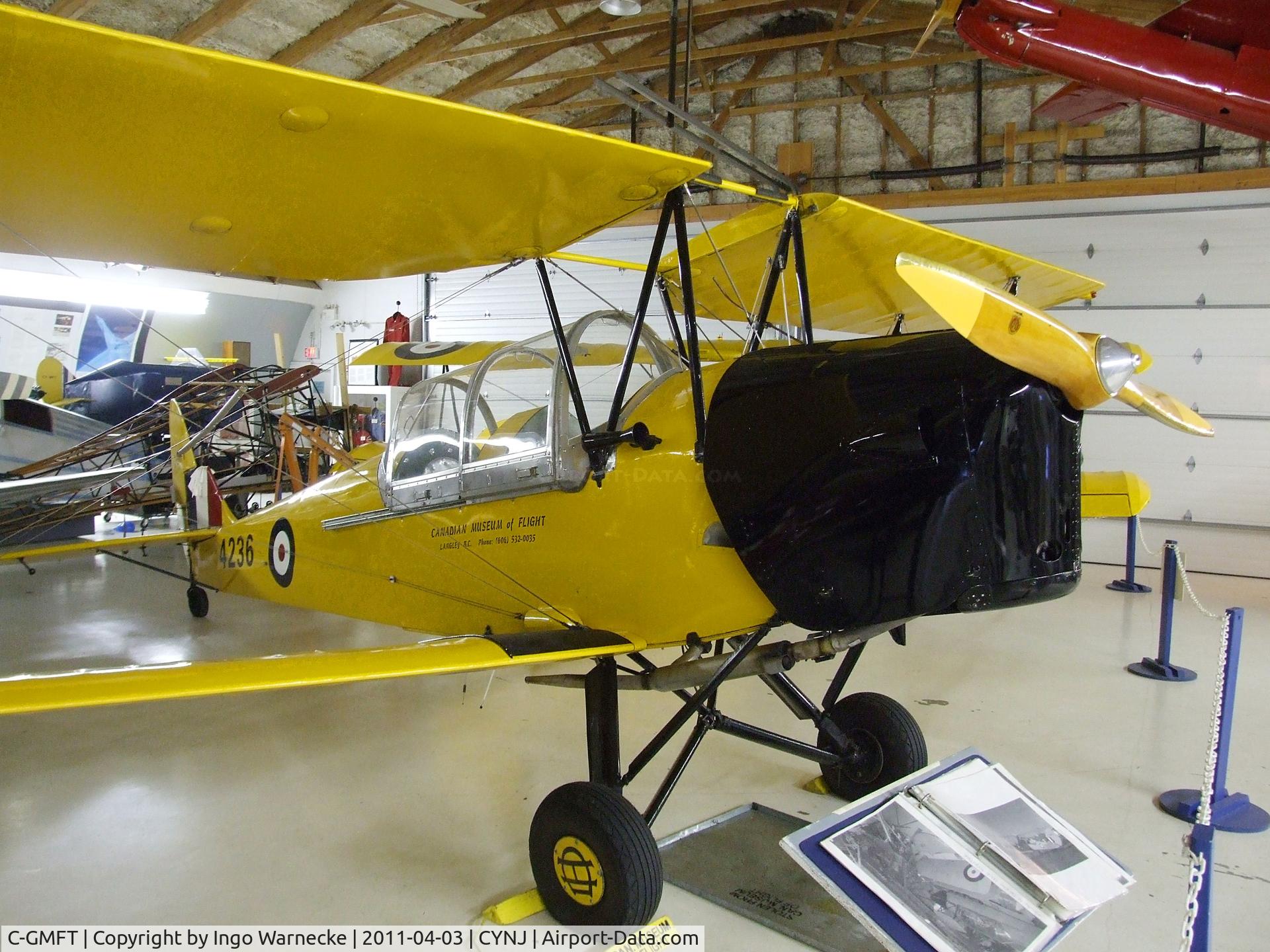 C-GMFT, 1941 De Havilland Canada DH-82C Tiger Moth C/N DHC1178, De Havilland (Canada) D.H.82C Tiger Moth at the Canadian Museum of Flight, Langley BC