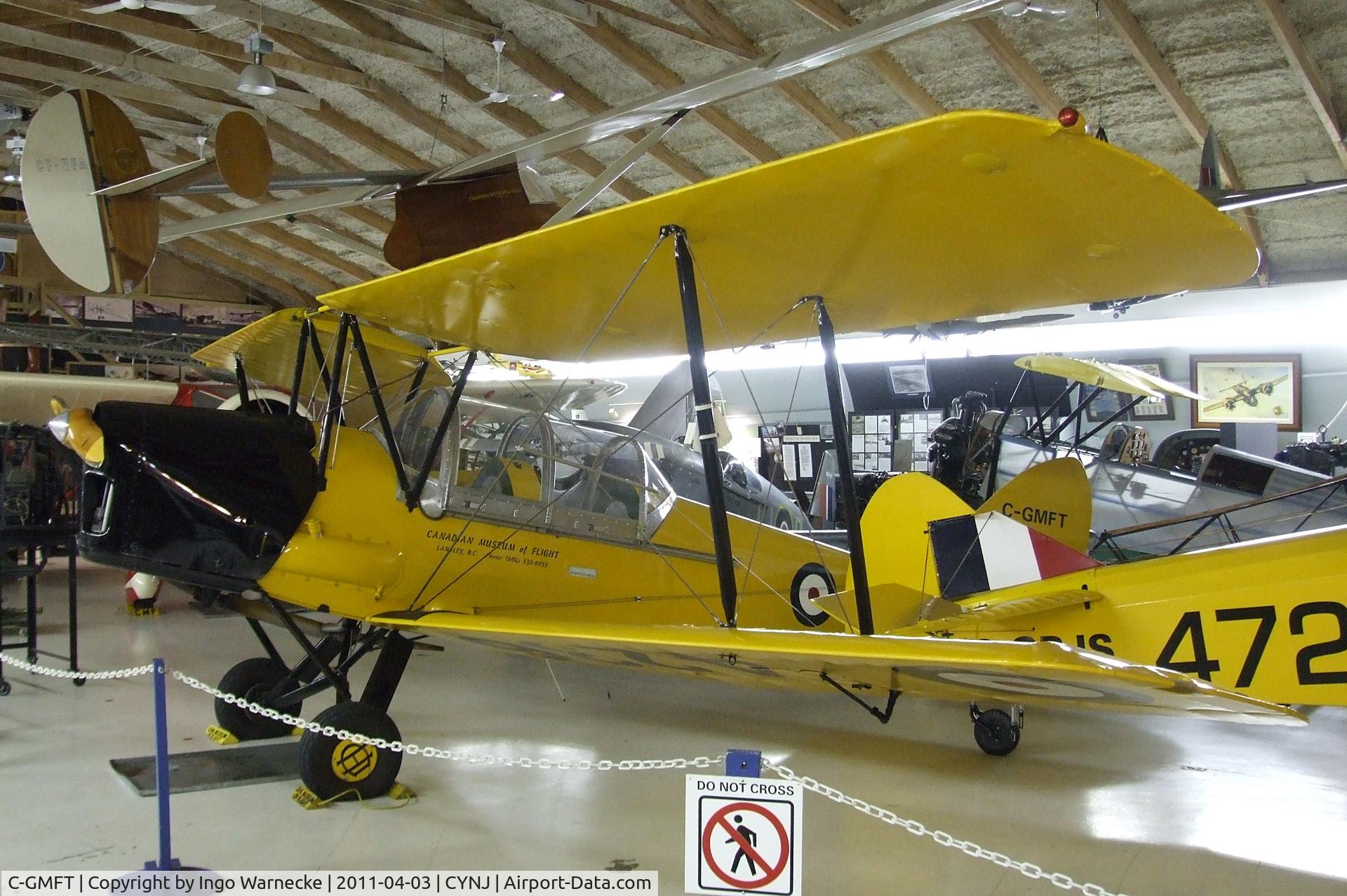 C-GMFT, 1941 De Havilland Canada DH-82C Tiger Moth C/N DHC1178, De Havilland (Canada) D.H.82C Tiger Moth at the Canadian Museum of Flight, Langley BC