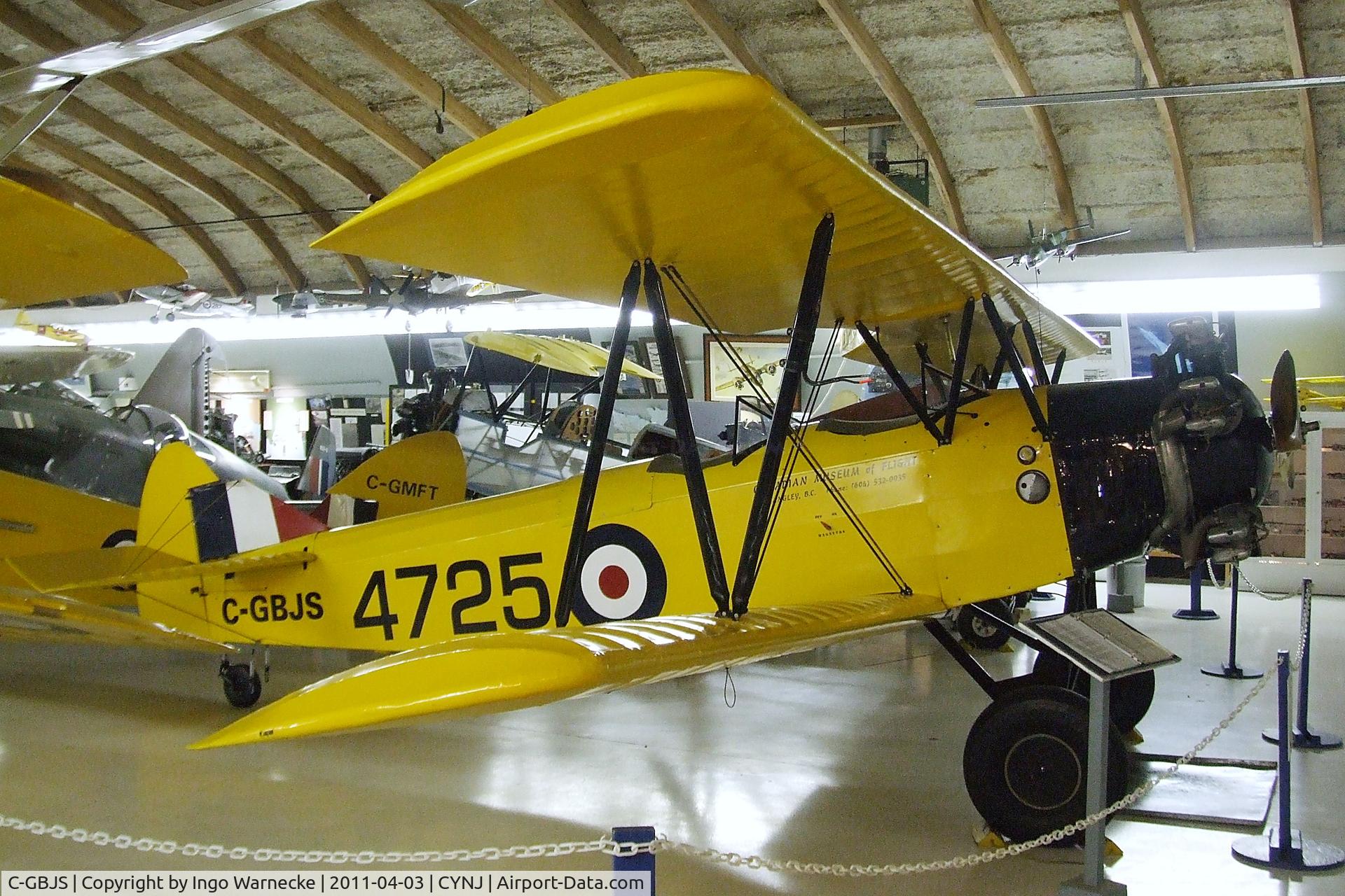 C-GBJS, 1938 Fleet 16B Finch II C/N 542, Fleet 16B Finch Mk II at the Canadian Museum of Flight, Langley BC