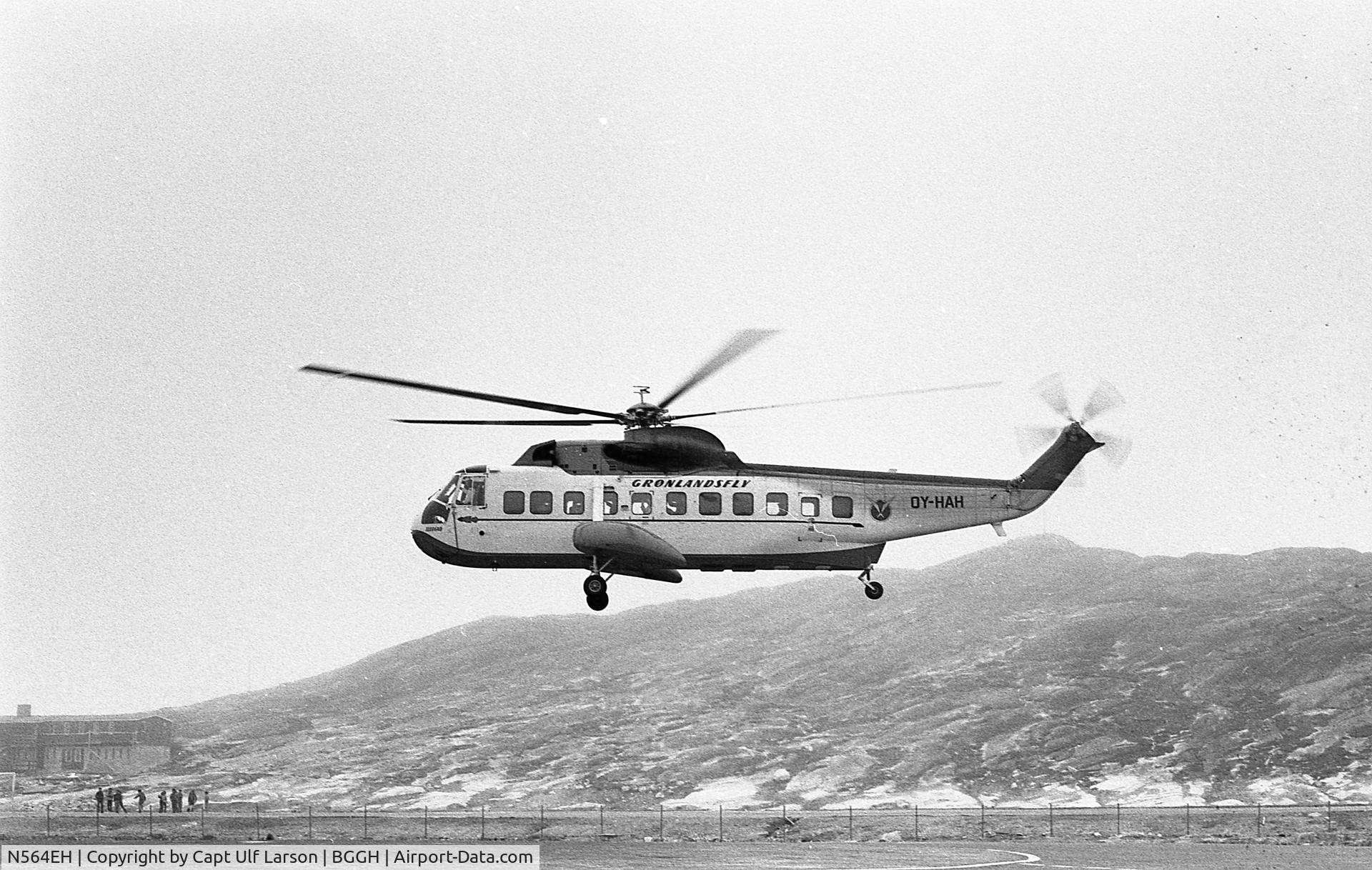 N564EH, 1968 Sikorsky S-61N C/N 61365, I Flew this one from 1973 to 1999 in Greenlandair.  Photo taken at Nuuk Heliport about 1974, before updating with radardome.