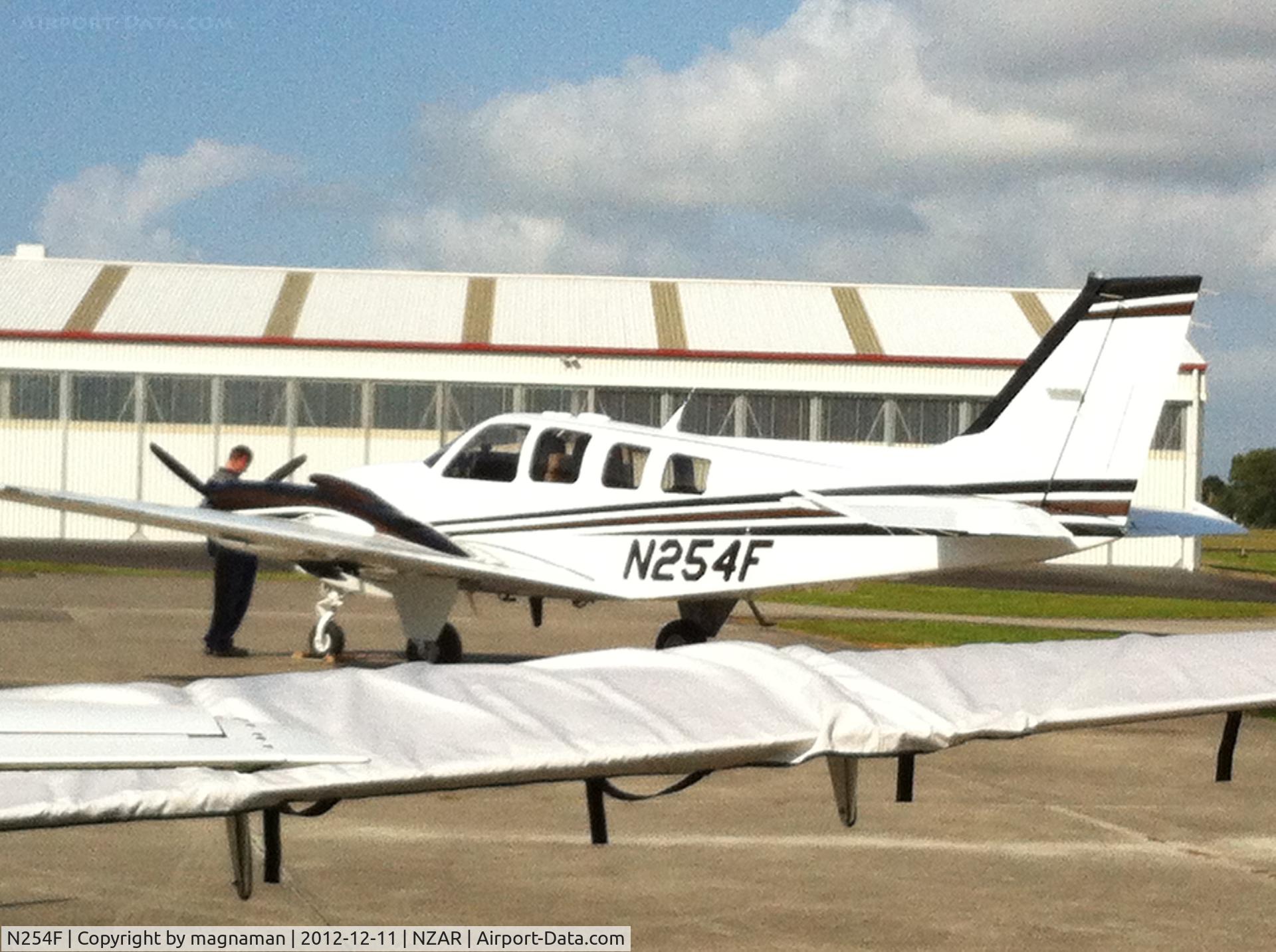 N254F, Raytheon Aircraft Company G58 Baron C/N TH-2169, outside hawker hangar at ardmore - use to see these years ago at Hamble Airfield in UK.