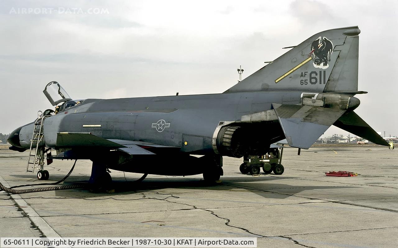65-0611, 1966 McDonnell F-4D Phantom C/N 1551, flightline at Fresno