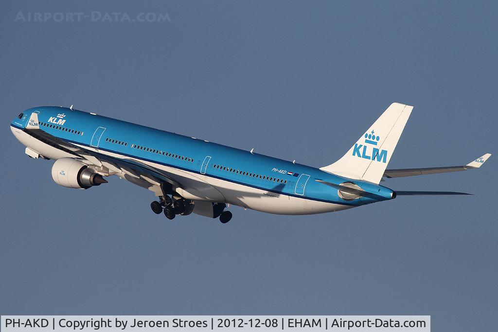 PH-AKD, 2012 Airbus A330-303 C/N 1300, winter in Holland