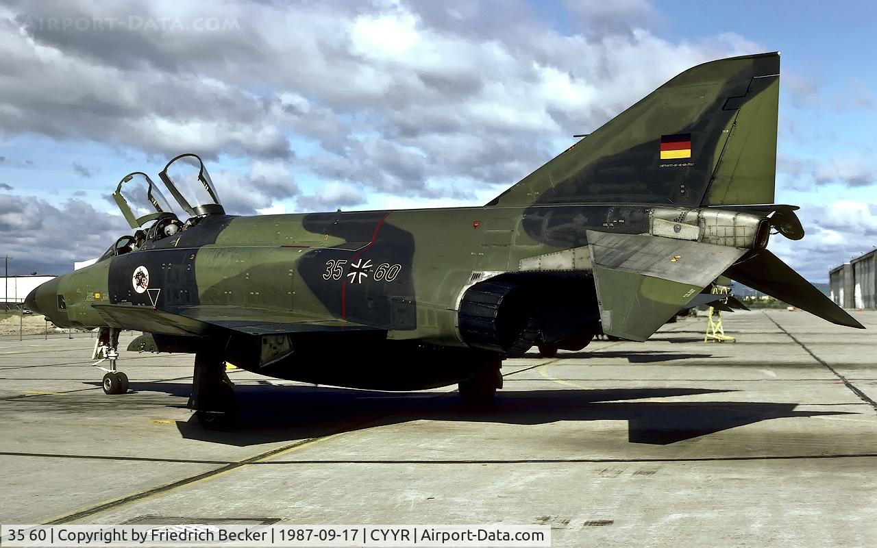 35 60, McDonnell Douglas RF-4E Phantom II C/N 4140, returning after a low level mission from CFB Goose Bay