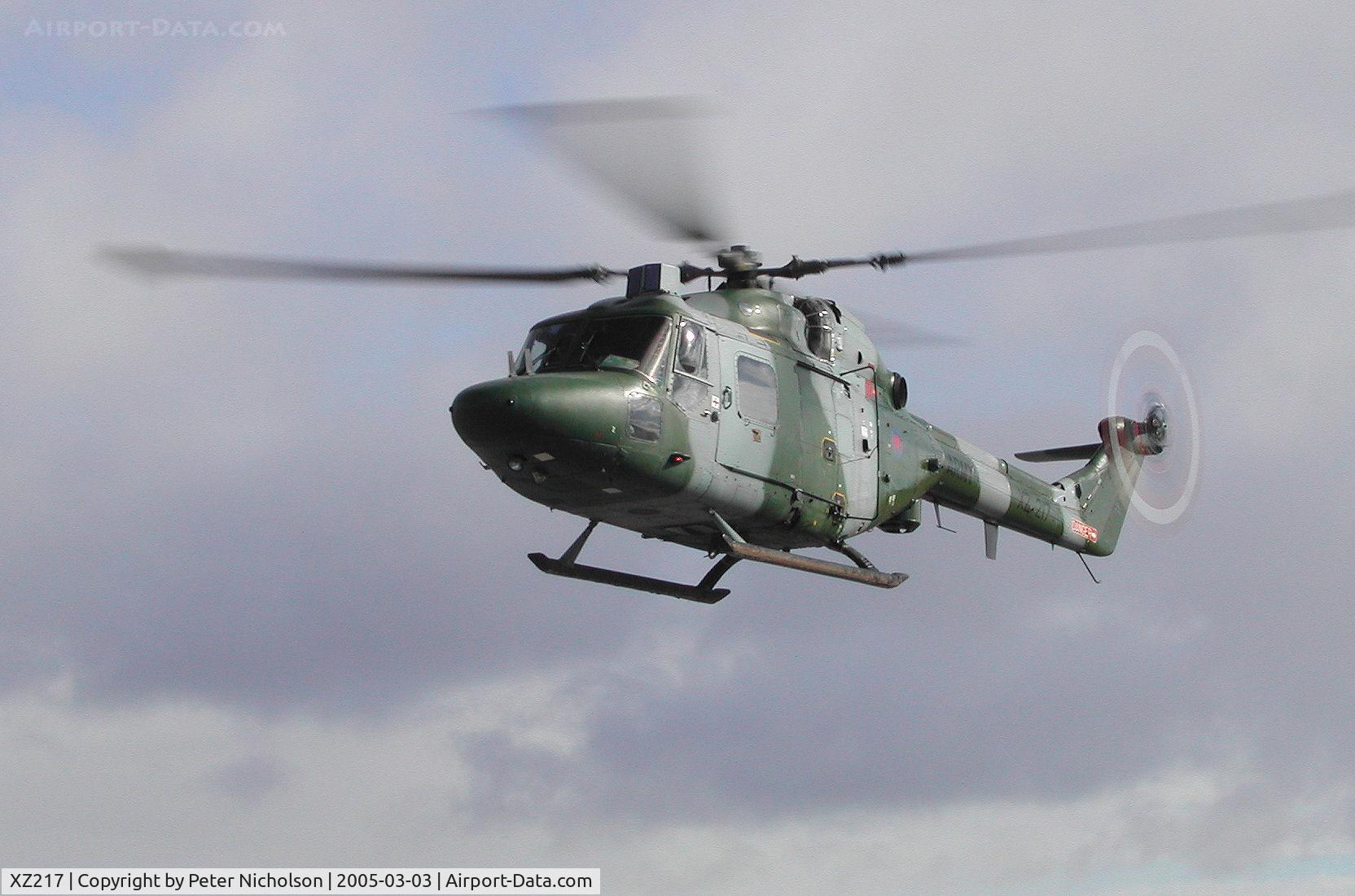 XZ217, 1979 Westland Lynx AH.7 C/N 139, Lynx AH.7, callsign Army Air 912, of 672 Squadron as seen in March 2005.