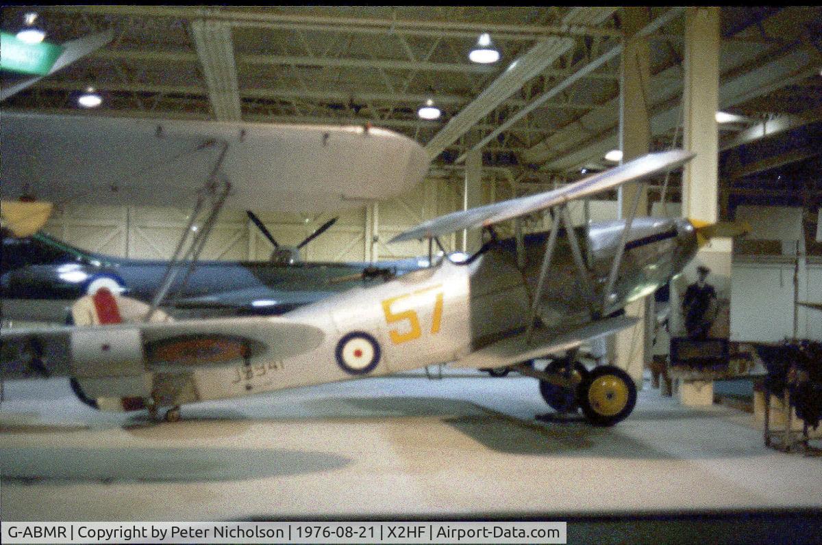 G-ABMR, 1931 Hawker Hart C/N HH1, Hawker Hart as displayed at the Royal Air Force Museum at Hendon in the Summer of 1976.