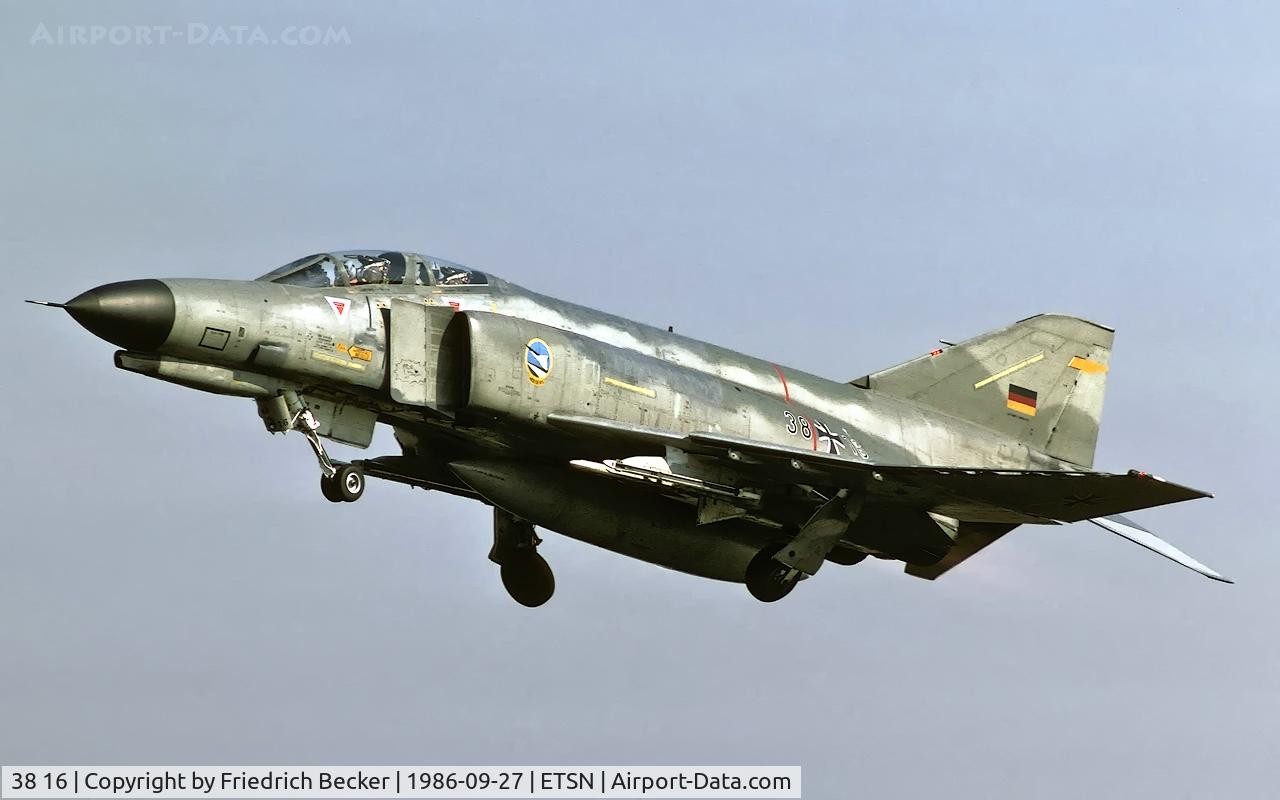 38 16, 1972 McDonnell Douglas F-4F Phantom II C/N 4653, departure from Fliegerhorst Neuburg