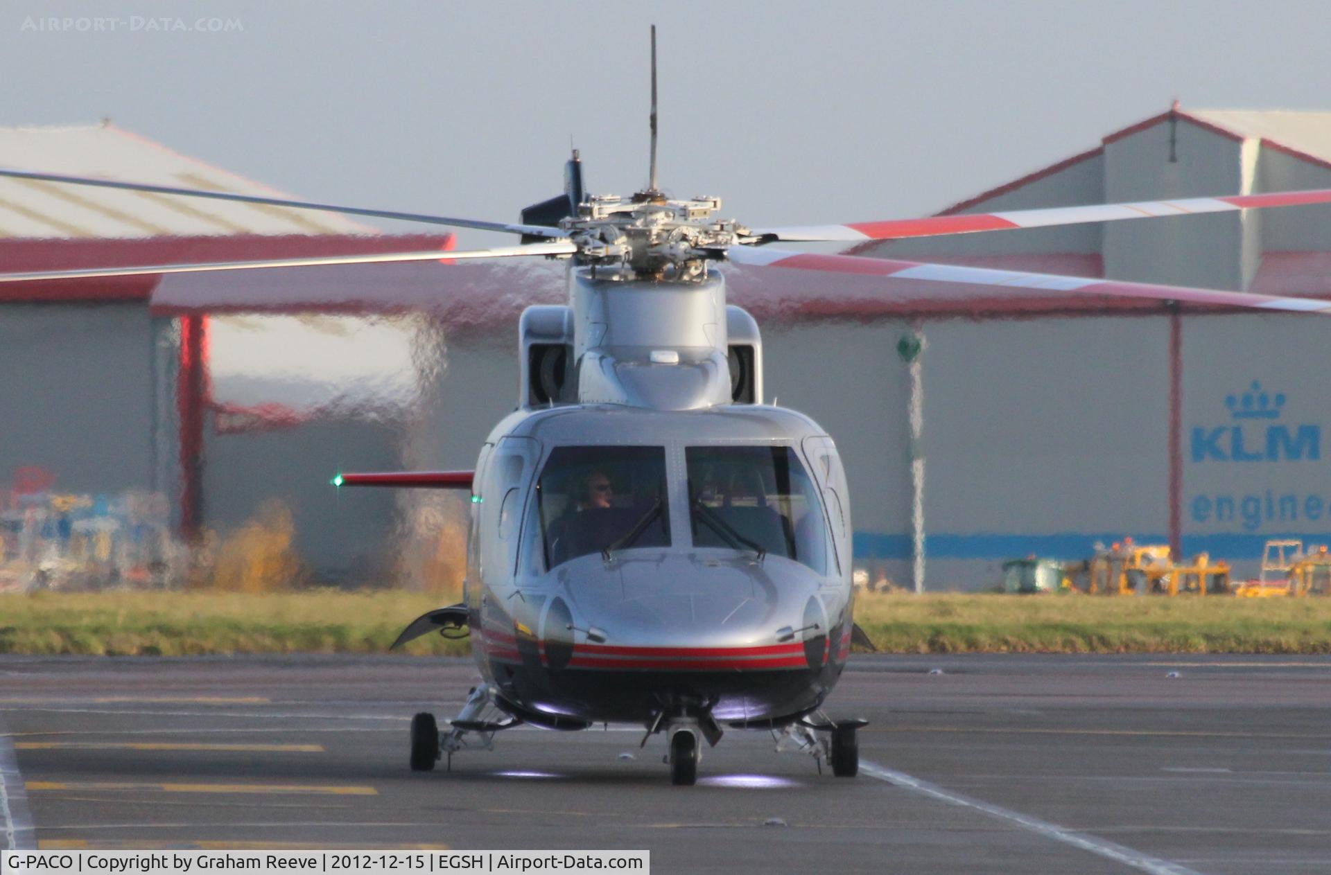 G-PACO, 2009 Sikorsky S-76C C/N 760782, Just landed.