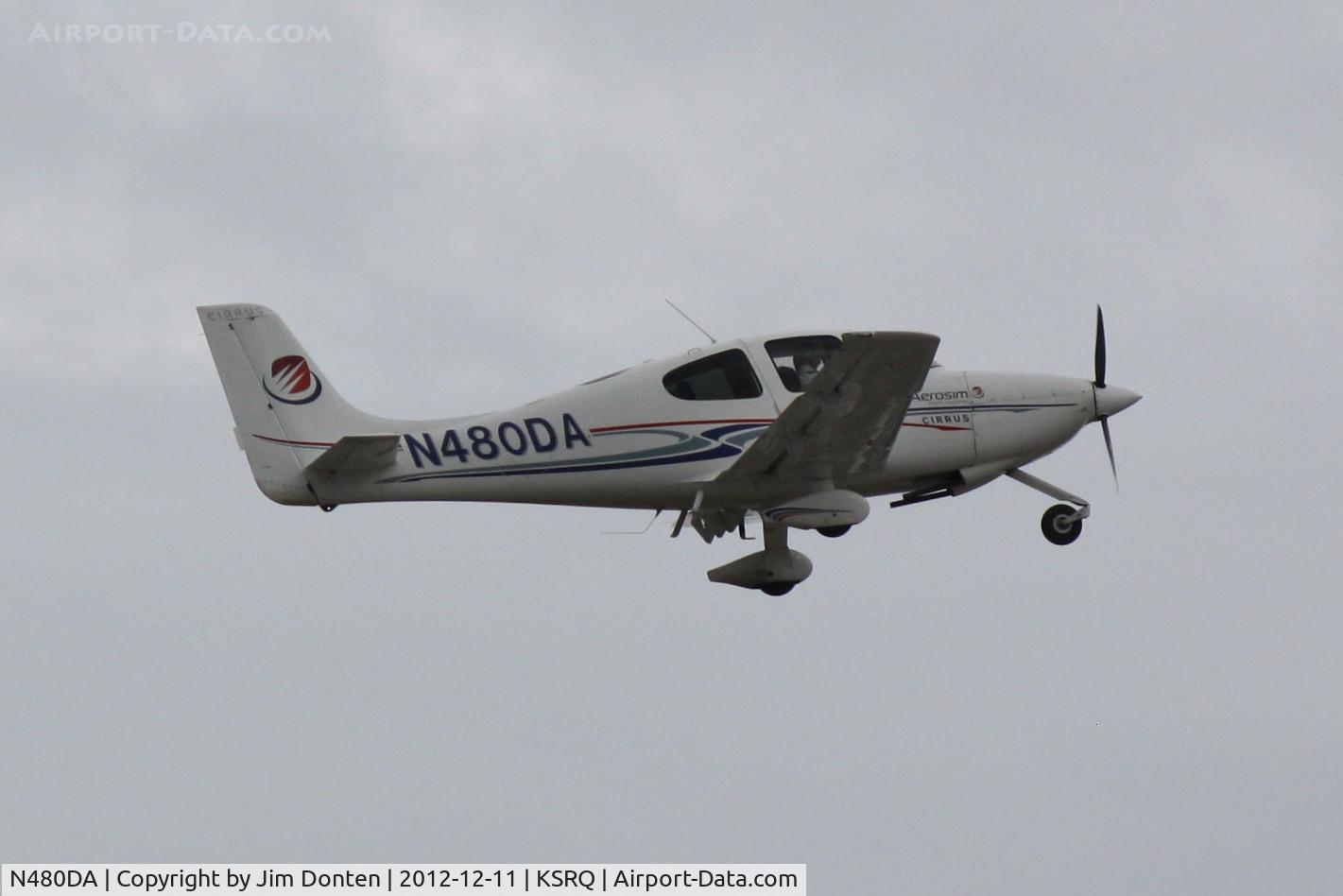 N480DA, 2007 Cirrus SR20 C/N 1822, Cirrus SR-20 (N480DA) departs Sarasota-Bradenton International Airport enroute to Gainesville Regional Airport