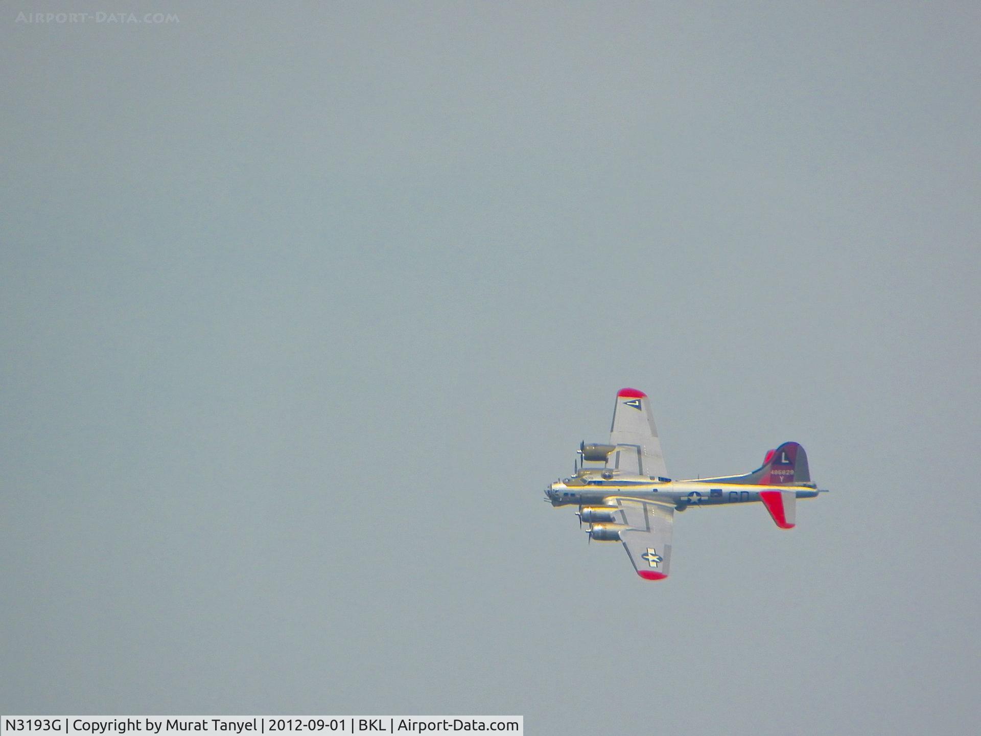 N3193G, 1944 Boeing B-17G Flying Fortress C/N 77255, During a fly-over at the 2012 Cleveland National Air Show