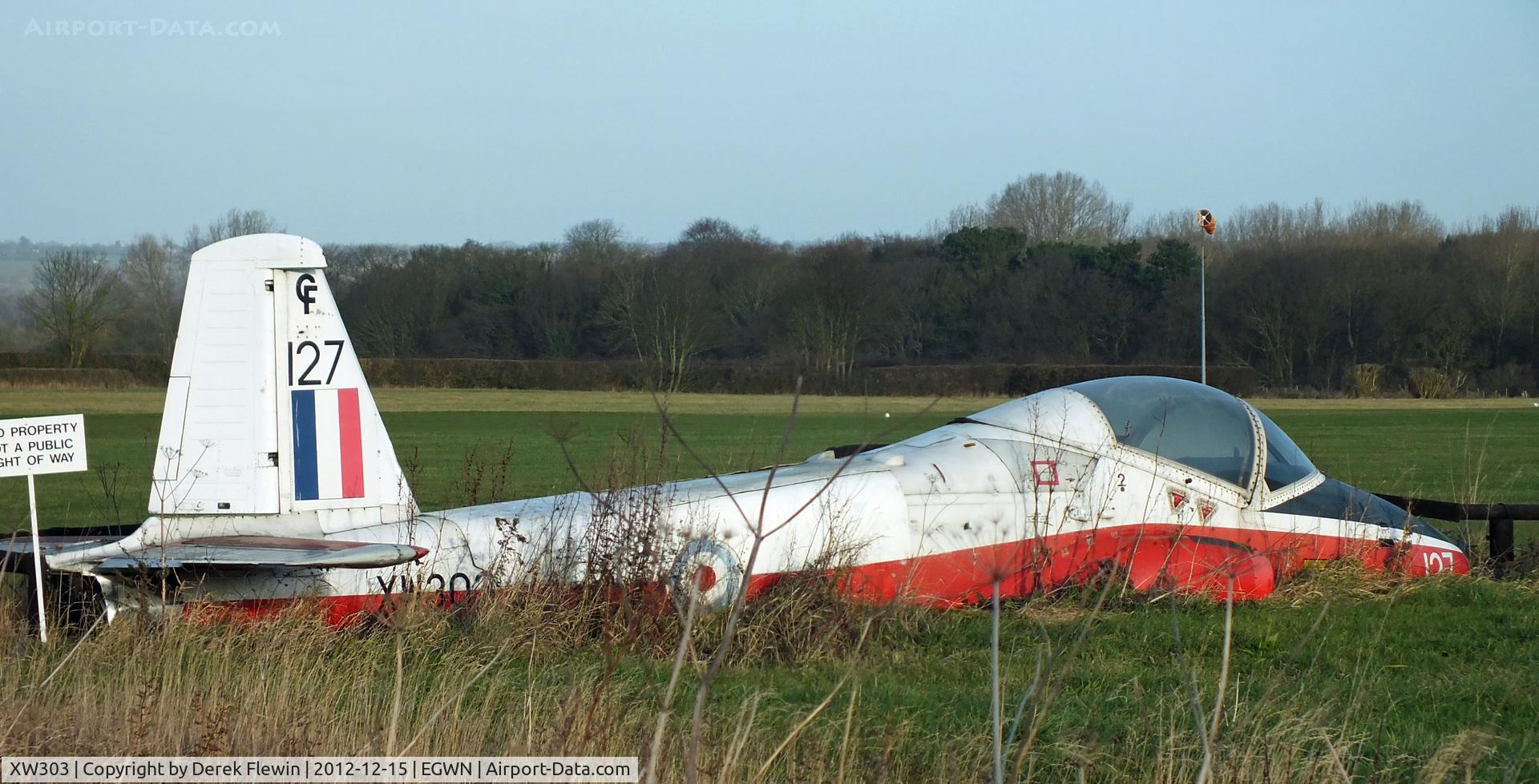 XW303, 1970 BAC 84 Jet Provost T.5A C/N EEP/JP/967, Seen at RAF Halton Bucks, being used as a horse jump since 6 March 2006.