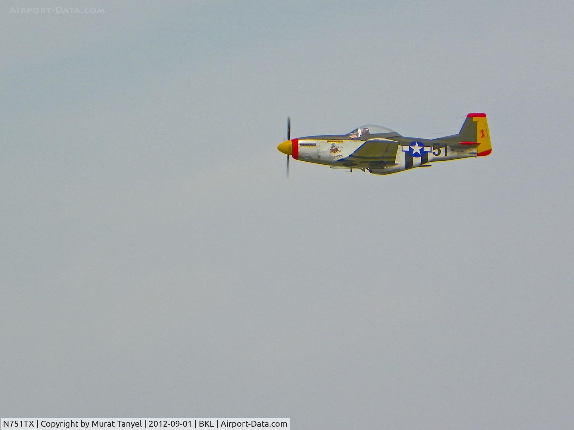 N751TX, Titan T-51 Mustang C/N 0007, Fly-over @ the 2012 Cleveland National Air Show
