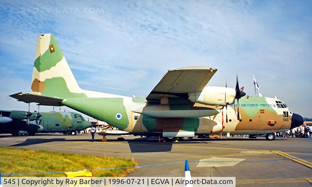 545, 1975 Lockheed KC-130H Karnaf Hercules C/N 382-4664, Lockheed KC-130H Hercules [4664] (Israeli AF) RAF Fairford~G 21/07/1996