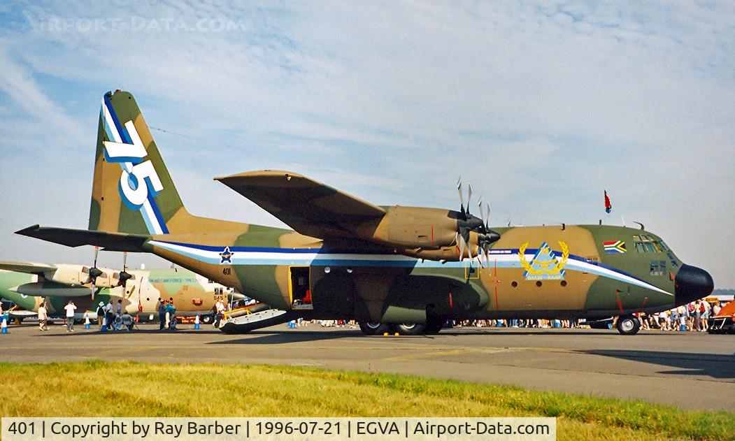401, 1963 Lockheed C-130B Hercules C/N 282-3724, Lockheed C-130B Hercules [3724] (South African AF) RAF Fairford~G 21/07/1996