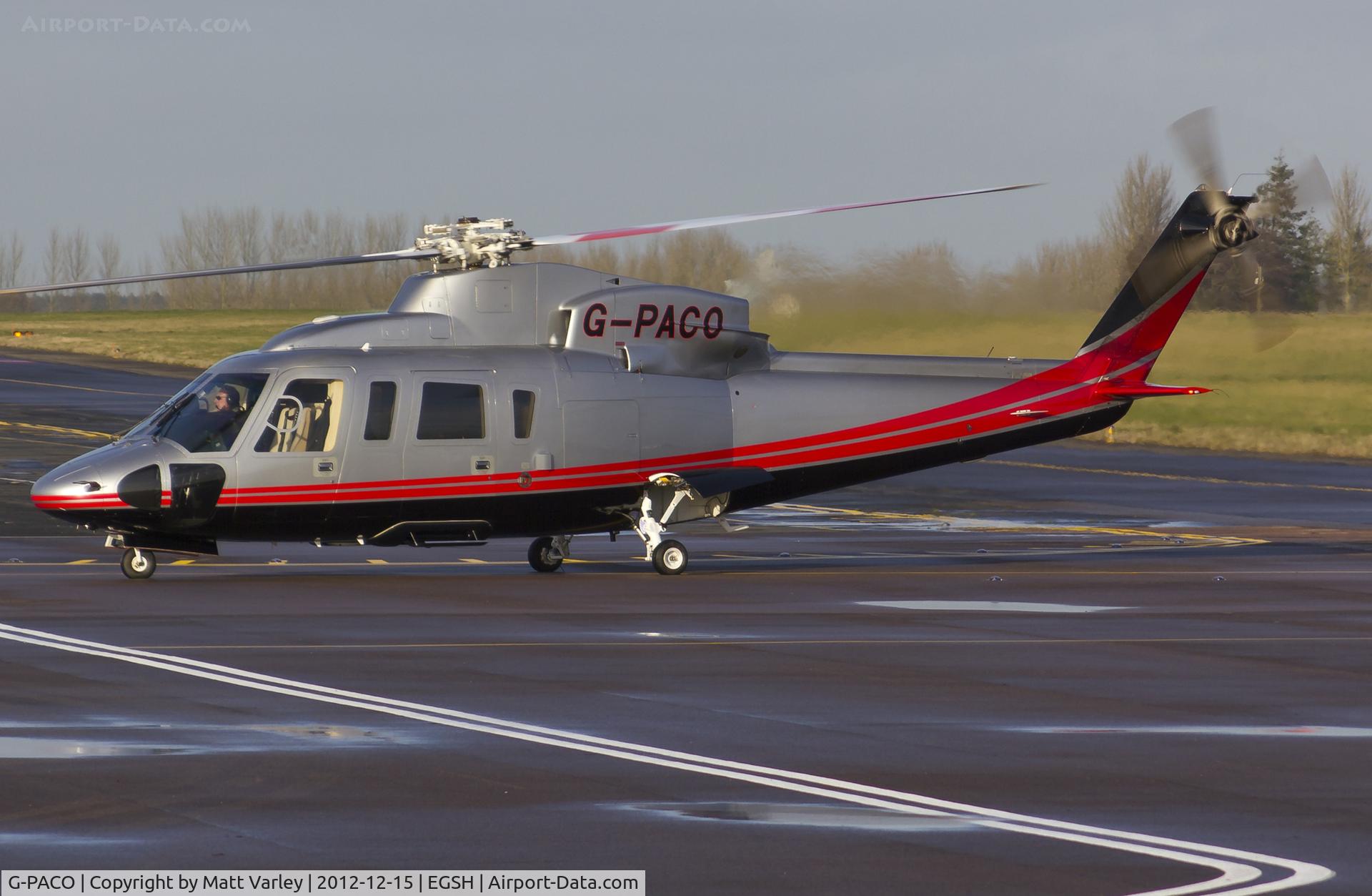 G-PACO, 2009 Sikorsky S-76C C/N 760782, Arriving at SaxonAir.