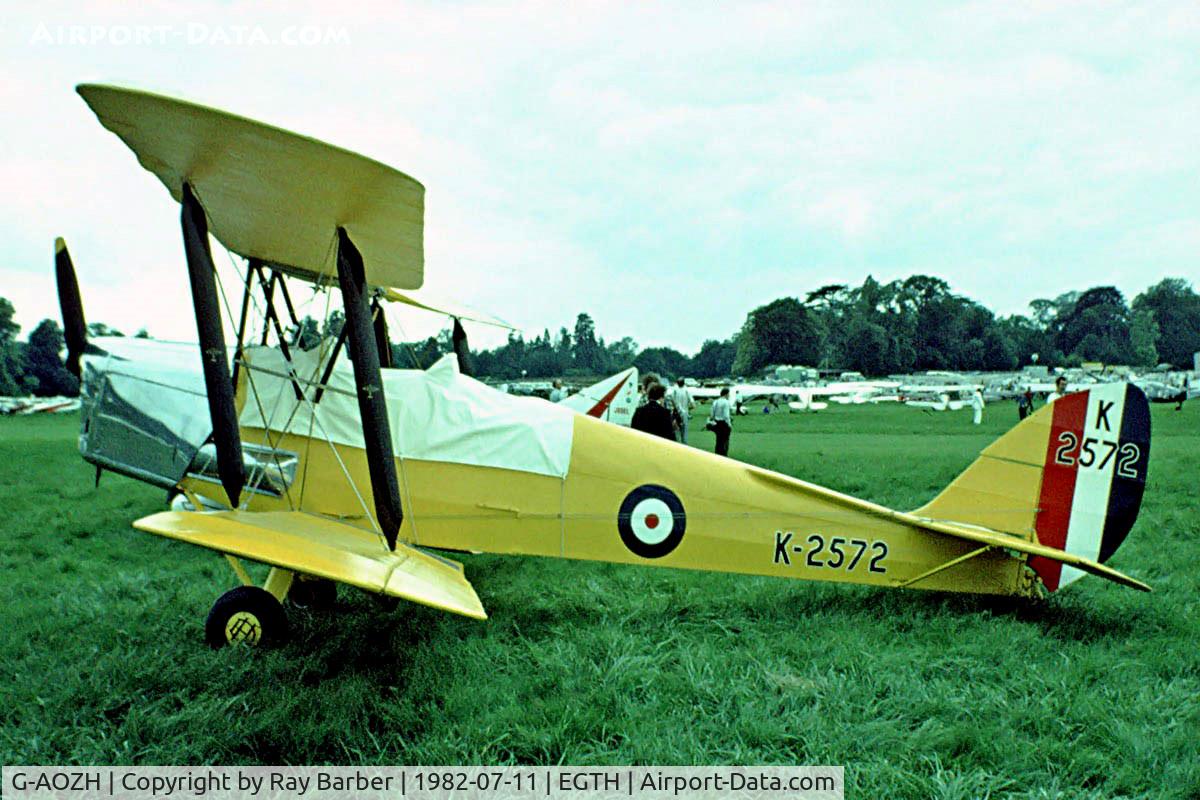 G-AOZH, 1944 De Havilland DH-82A Tiger Moth II C/N 86449, De Havilland DH.82A Tiger Moth [86449] Old Warden~G 11/07/1982. Image taken from a slide.