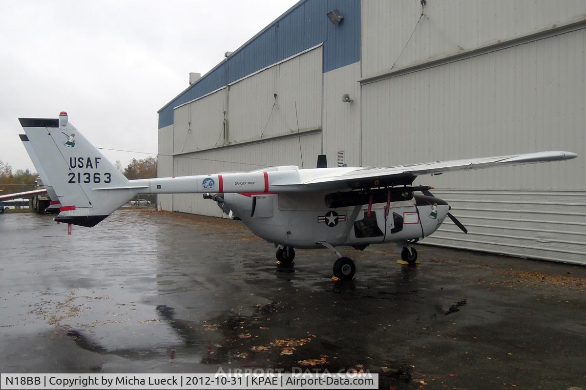 N18BB, 1967 Cessna M337B (O-2A) Super Skymaster C/N 337M-0069 (67-21363), At the Museum of Flight Restoration Center, Everett