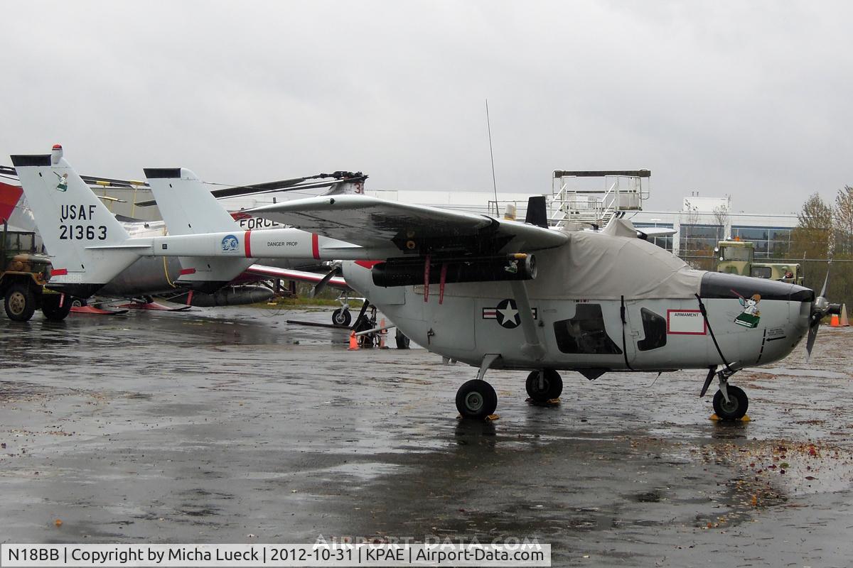N18BB, 1967 Cessna M337B (O-2A) Super Skymaster C/N 337M-0069 (67-21363), At the Museum of Flight Restoration Center, Everett