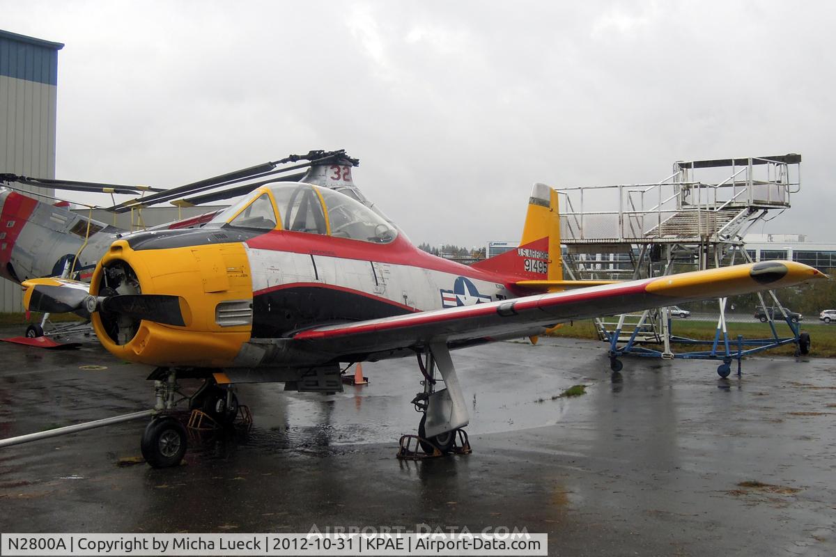 N2800A, 1949 North American T-28A Trojan C/N 49-1495, Museum of Flight Restoration Center, Everett
