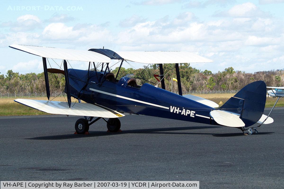 VH-APE, 1940 De Havilland Australia DH-82A Tiger Moth C/N DHA219, De Havilland DH.82A Tiger Moth [DHA219] Caloundra~VH 19/03/2007