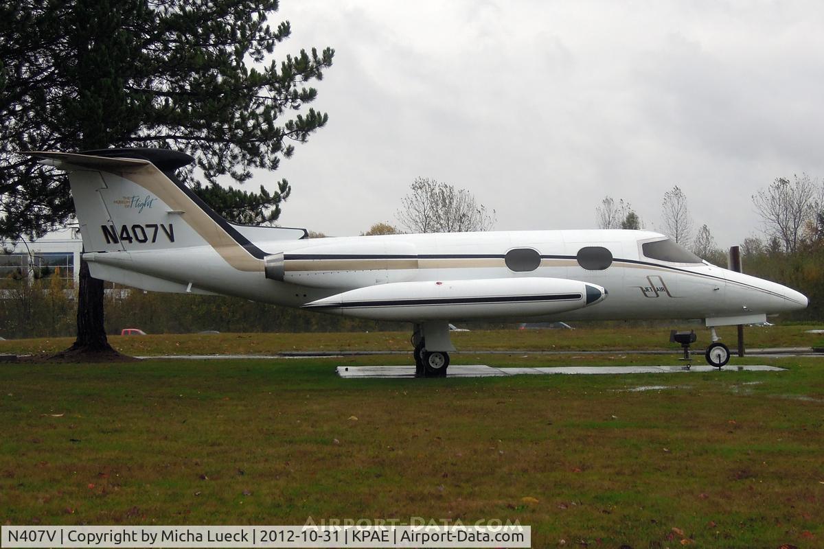 N407V, 1965 Learjet 23 C/N 23-034, At the Museum of Flight Restoration Center, Everett