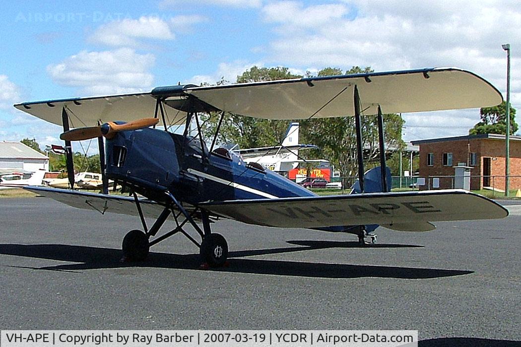 VH-APE, 1940 De Havilland Australia DH-82A Tiger Moth C/N DHA219, De Havilland DH.82A Tiger Moth [DHA219] Caloundra~VH 19/03/2007