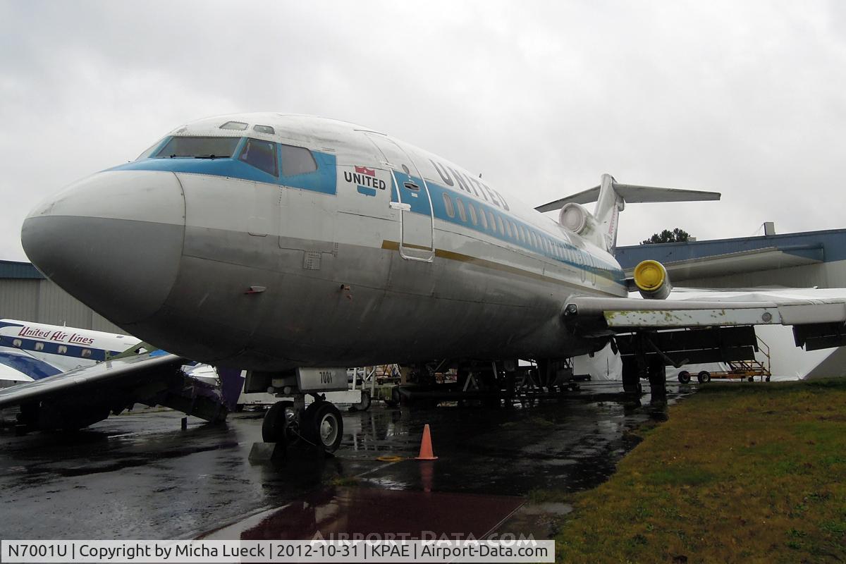 N7001U, 1963 Boeing 727-22 C/N 18293, At the Museum of Flight Restoration Center, Everett