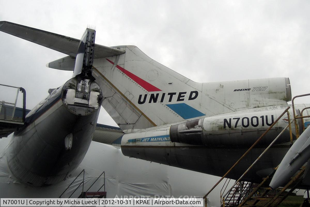 N7001U, 1963 Boeing 727-22 C/N 18293, At the Museum of Flight Restoration Center, Everett