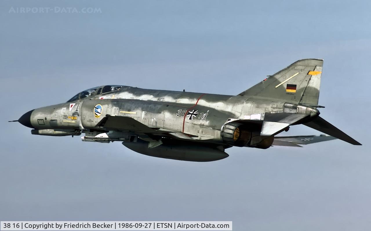 38 16, 1972 McDonnell Douglas F-4F Phantom II C/N 4653, departure from Fliegerhorst Neuburg