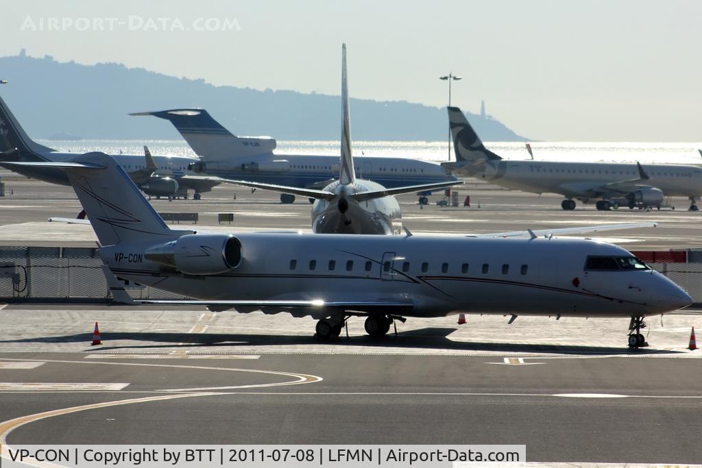 VP-CON, 2008 Bombardier Challenger 850 (CL-600-2B19) C/N 8083, Parked