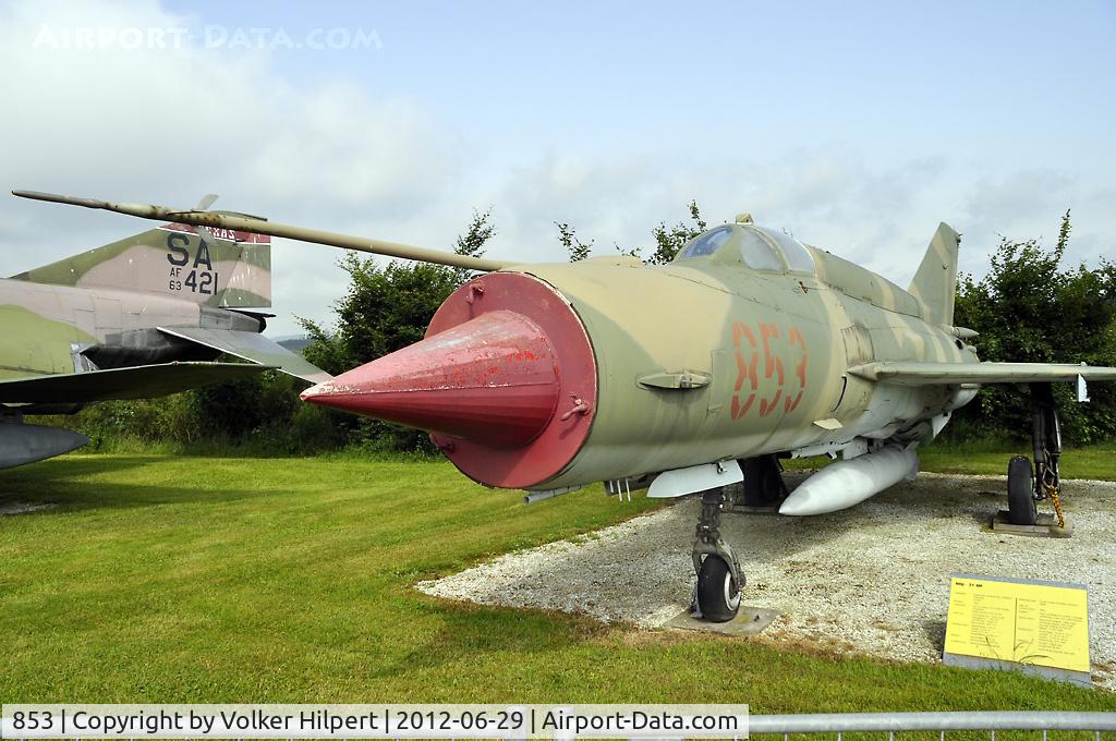 853, Mikoyan-Gurevich MiG-21Bis C/N 75058015, at Hermeskeil Museum, Germany