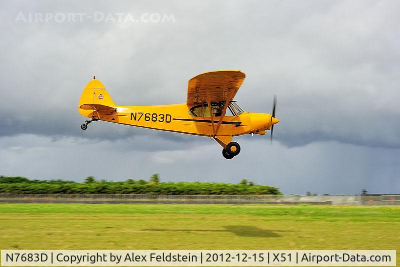 N7683D, 1957 Piper PA-18A 150 Super Cub C/N 18-5905, Piper Super Cub low pass