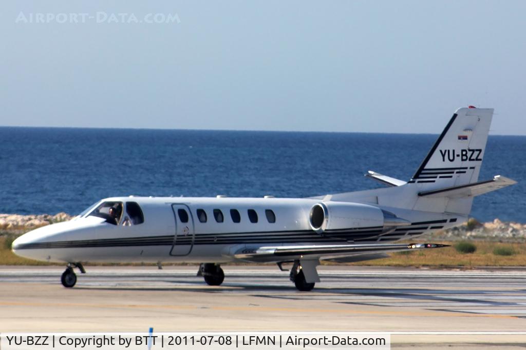 YU-BZZ, 2000 Cessna 550 Citation Bravo C/N 550-0924, Awaiting for take-off runway 04R