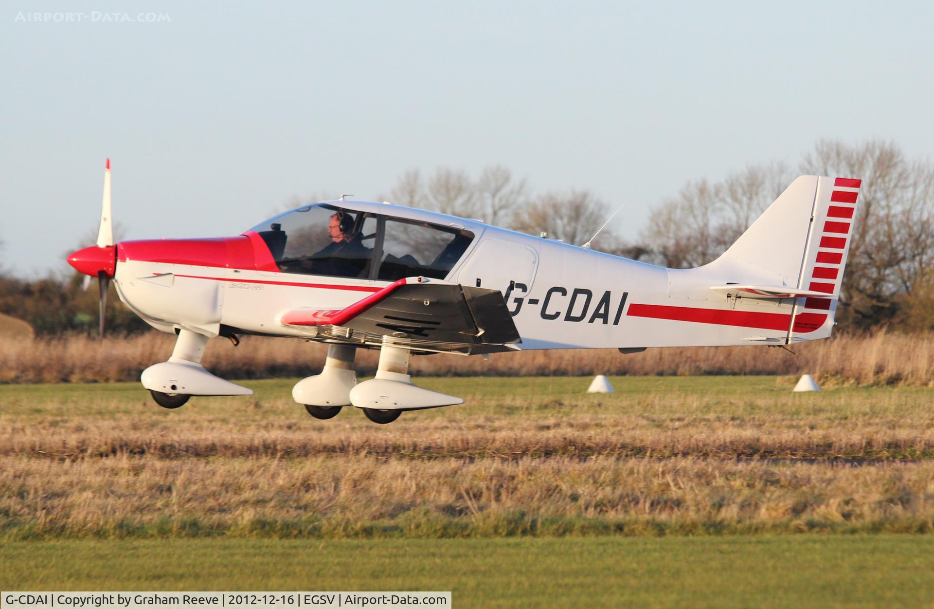 G-CDAI, 2005 Robin DR-400-140B Major C/N 2574, Departing from Old Buckenham.