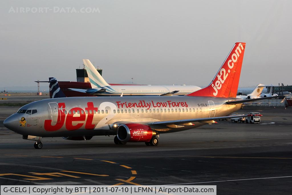 G-CELG, 1988 Boeing 737-377 C/N 24303, Leaving terminal